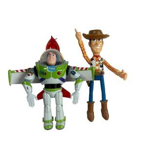 Thinkway Toys Buzz Lightyear “The Big One” Flying Rocket Action Figure And Woody